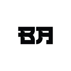 BA monogram logo design letter text name symbol monochrome logotype alphabet character simple logo