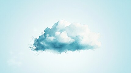 A blue cloud with white specks