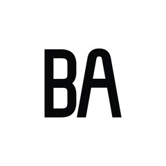 BA monogram logo design letter text name symbol monochrome logotype alphabet character simple logo