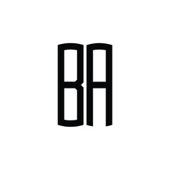 BA monogram logo design letter text name symbol monochrome logotype alphabet character simple logo