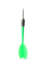 One green dart arrow isolated on white