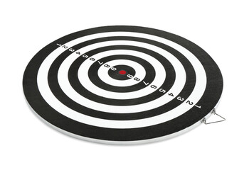 One dartboard isolated on white. Sports equipment