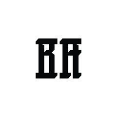 BA monogram logo design letter text name symbol monochrome logotype alphabet character simple logo