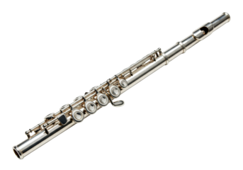 Musical instrument flute isolated on transparent background