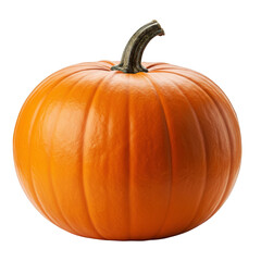 Obraz premium Orange pumpkin on transparent background for halloween or thanksgiving