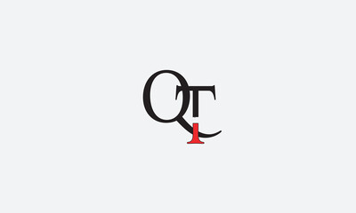 QT, TQ, Q, T Abstract Letters Logo Monogram