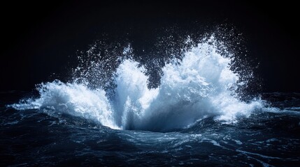 Obraz premium Majestic ocean water eruption, captured with stunning detail and intensity