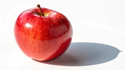 Fresh Red Apple Isolated on White Background