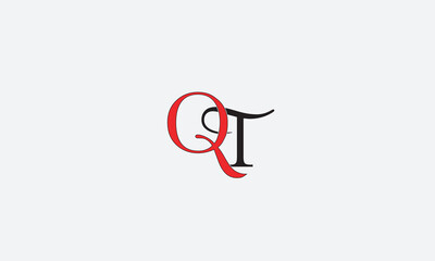 QT, TQ, Q, T Abstract Letters Logo Monogram