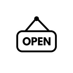 Open sign – vector icon