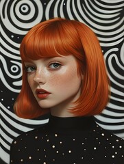 Red head portrait photography lost in the stars