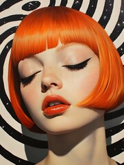 Red head portrait photography lost in the stars
