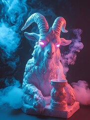 Fantasy concept art of a mystical goat