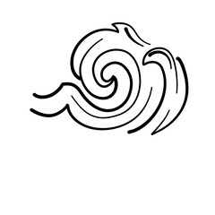 asian wave water pattern line
