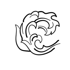asian wave water pattern line
