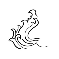 asian wave water pattern line
