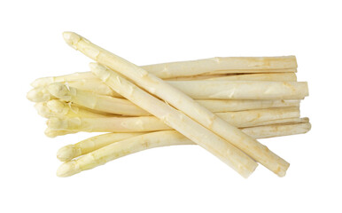 White Asparagus Isolated, Raw Garden Vegetables Bunch, Edible Sprouts of Asparagus Officinalis
