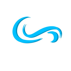 Water wave icons in black
