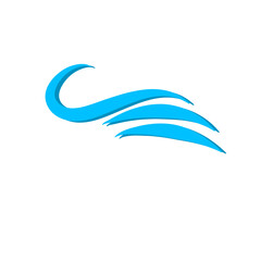 Water wave icons in black
