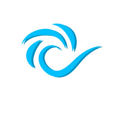 Water wave icons in black
