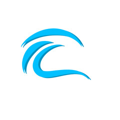 Water wave icons in black
