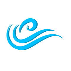 Water wave icons in black
