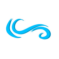 Water wave icons in black