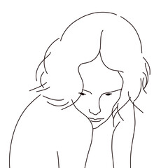 girl with short hair