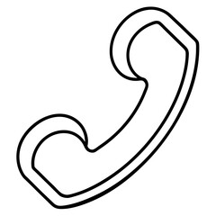 calling phone icon vector white background