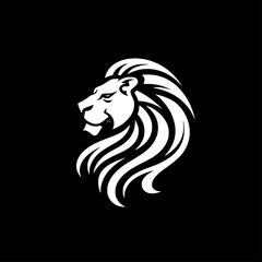 Fototapeta premium Lion | Minimalist and Simple Silhouette - Vector illustration