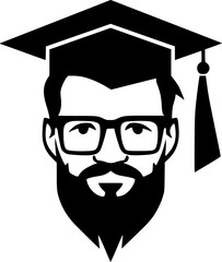 Grad - Black and White Isolated Icon - Vector illustration
