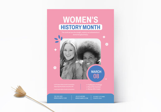 Women's History Month Flyer Template