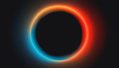 Abstract grainy background glowing color flow wave, orange blue yellow black dark backdrop noise texture banner poster header design