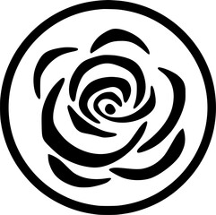 Rose | Minimalist and Simple Silhouette - Vector illustration