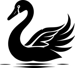 Obraz premium Swan - Minimalist and Flat Logo - Vector illustration