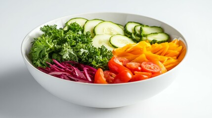 Rainbow Veggie Bowl: Vibrant colors and fresh ingredients make this salad a healthy and delicious choice.