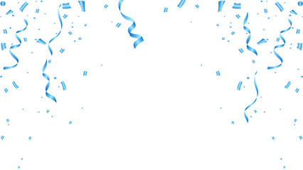 blue confetti party celebration background template