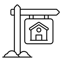 Premium download icon of real estate board