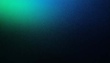 Obraz premium Blue green glowing grainy gradient on dark noise texture background black backdrop banner header poster copy space