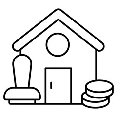 Trendy vector design of home payment