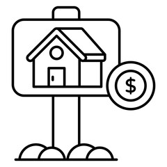 A perfect design icon of property board