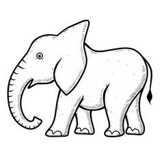 Skrtch elephant vector illustration