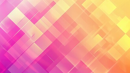 Abstract gradient background featuring vibrant pink, orange, and yellow geometric shapes creating a dynamic visual effect