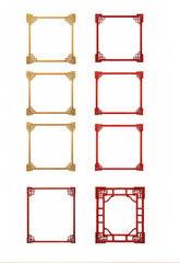 Chinese border set of pictures can be commercialized elements