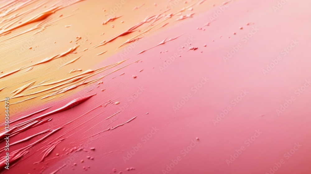 Aufkleber a close-up view reveals a bold, uneven yellow paint stroke smoothly brushed across a soft pastel pin