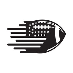 American football vector silhouette SH