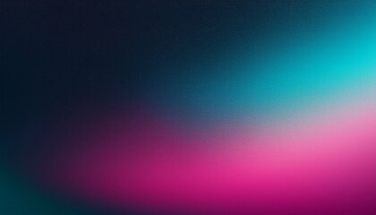 Dark grainy gradient background blue turquoise pink black glowing light noise texture banner backdrop poster copy space