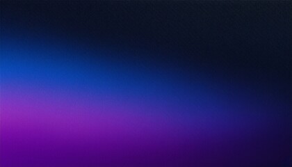 Fototapeta premium Dark purple blue grainy gradient on black background, copy space, noise texture effect, wide banner size