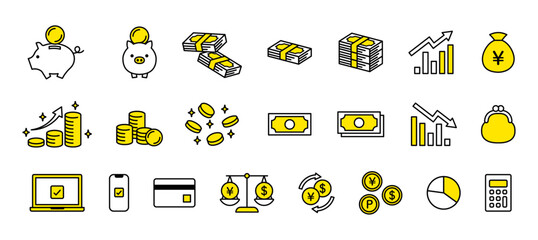 お金・投資・資産のビジネスアイコン1 © marutan