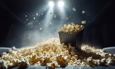 Delicious Buttery Popcorn Movie Night Snack Food Cinema Film Treat Light Yummy Taste Sweet Salty    